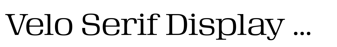 Velo Serif Display Regular